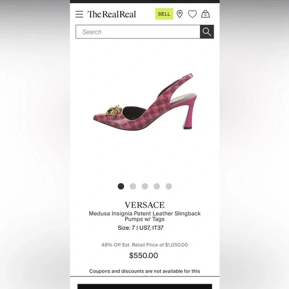 💕SOLD💕 Versace Médusa Insignia Patent Leather Slingback - Picture 13 of 13